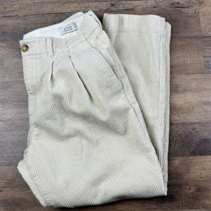 AYR Corduroy Metropolitan Pants Womens Size 6 Cream Ivory Pleated